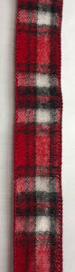 Fuzzy Plaid Red, Black and White