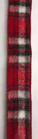 Fuzzy Plaid Red, Black and White