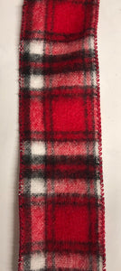 Fuzzy Plaid Red, Black and White