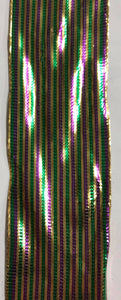 Purple, Green, Gold Stripe