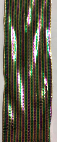 Purple, Green, Gold Stripe