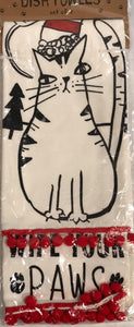 Christmas Cat Tea Towel Set