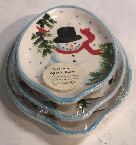 Snowman spoon rest