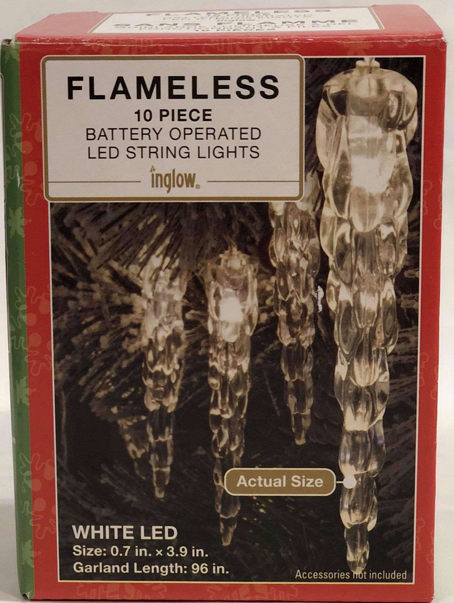 White LED icicle lights