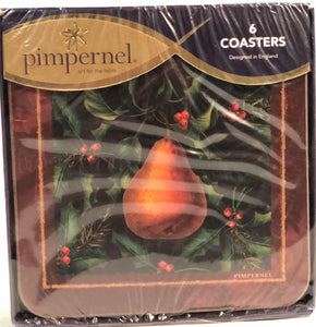 Festive pear coaster set