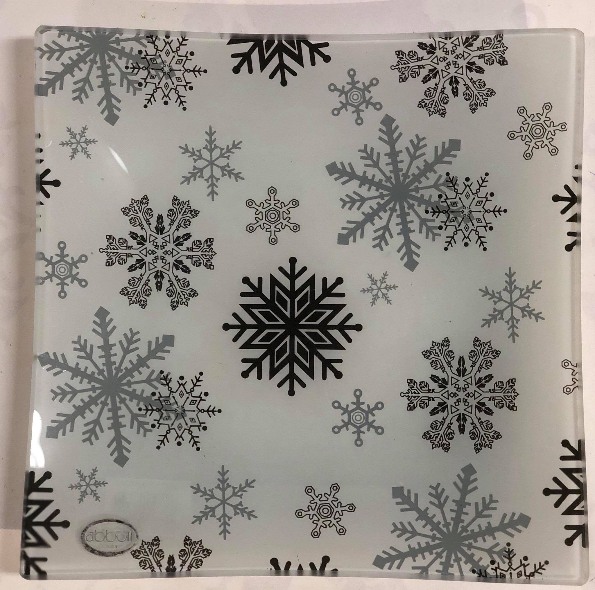 Snowflake candle plate -small