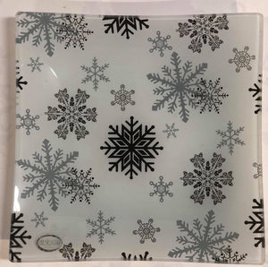 Snowflake candle plate -small