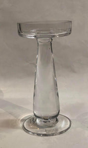 Clear glass candle holder