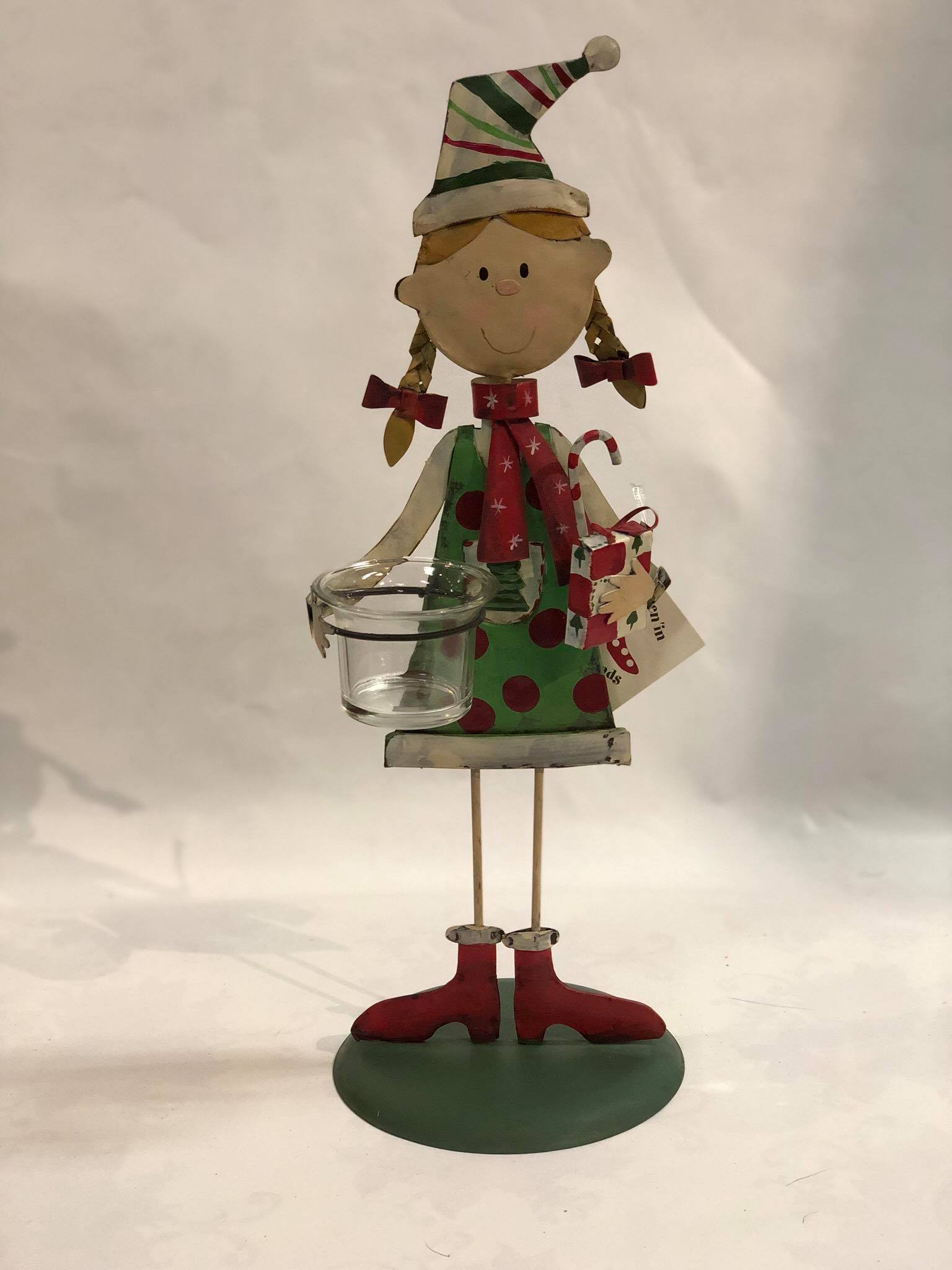 Christmas metal candle holder
