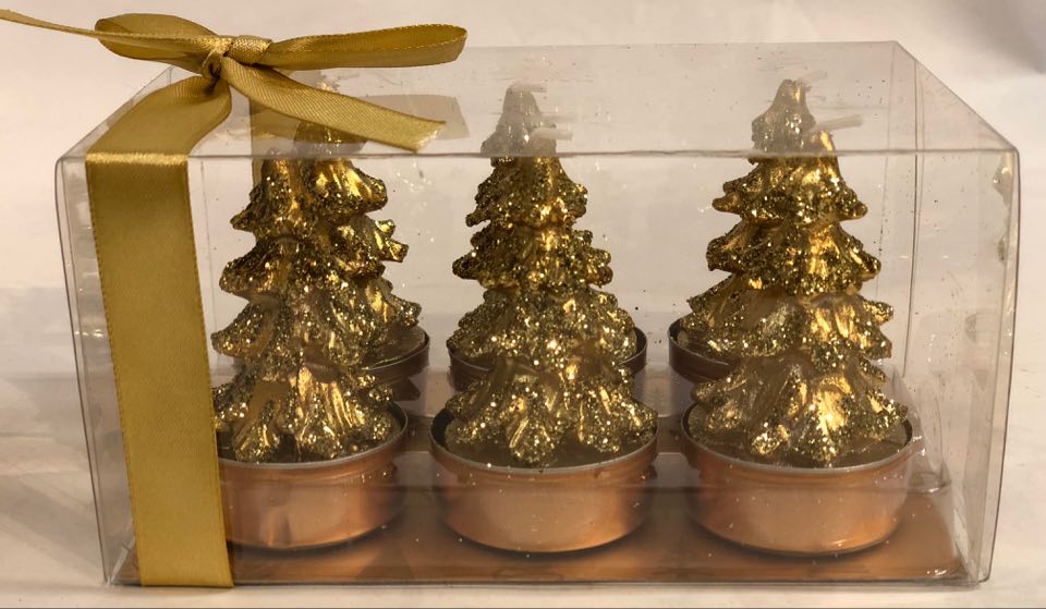 Gold tealight tree candles