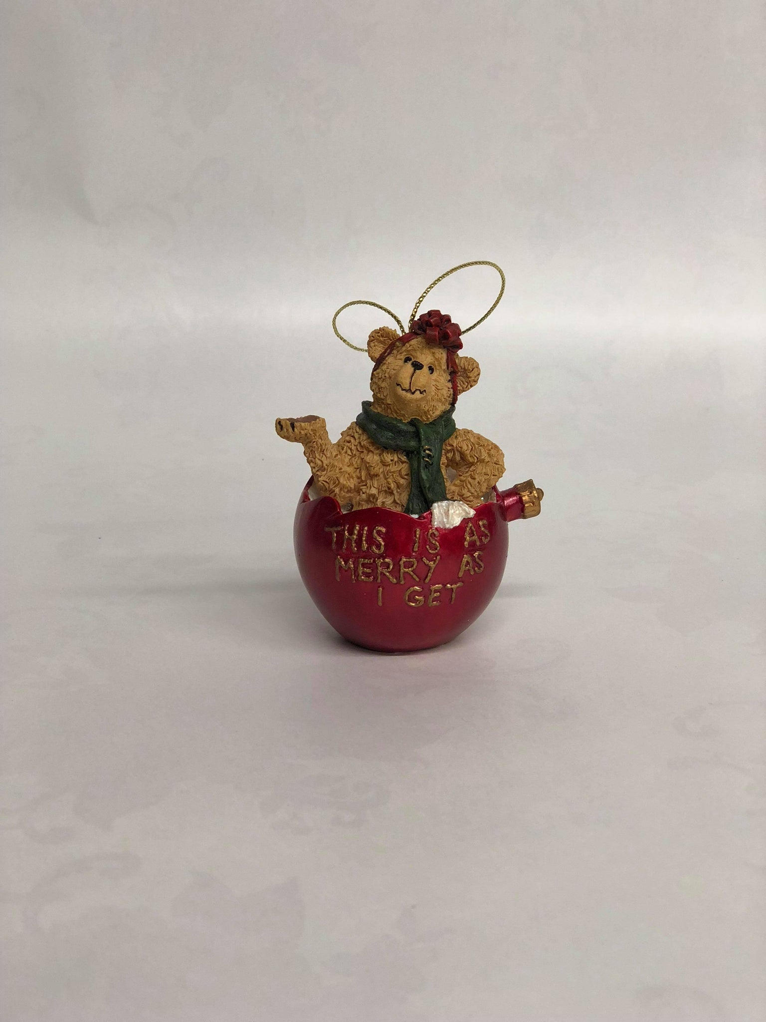 "This is as merry as I get" Boyd's Bear Ornament -Joy