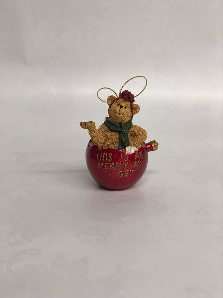 "This is as merry as I get" Boyd's Bear Ornament -Joy