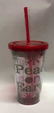 "Peace On Earth" Tumbler Glass