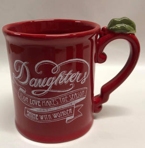 Daughter Christmas Mug -red