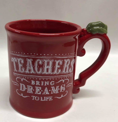 Teacher Christmas Mug -red