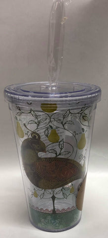 "Partridge In A Pear Tree" Tumbler Glass
