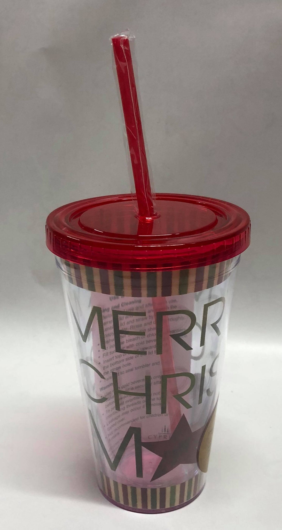 "Merry Christmas" Tumbler Glass