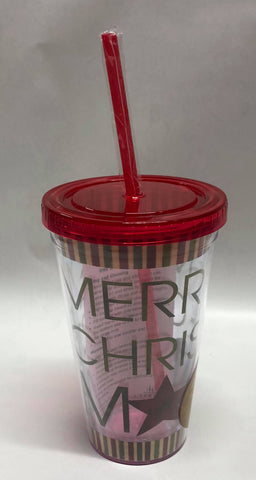 "Merry Christmas" Tumbler Glass