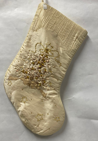 Ivory Embellished Stocking