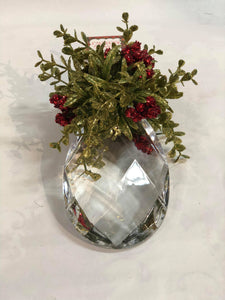 Mistletoe ornament- large teardrop