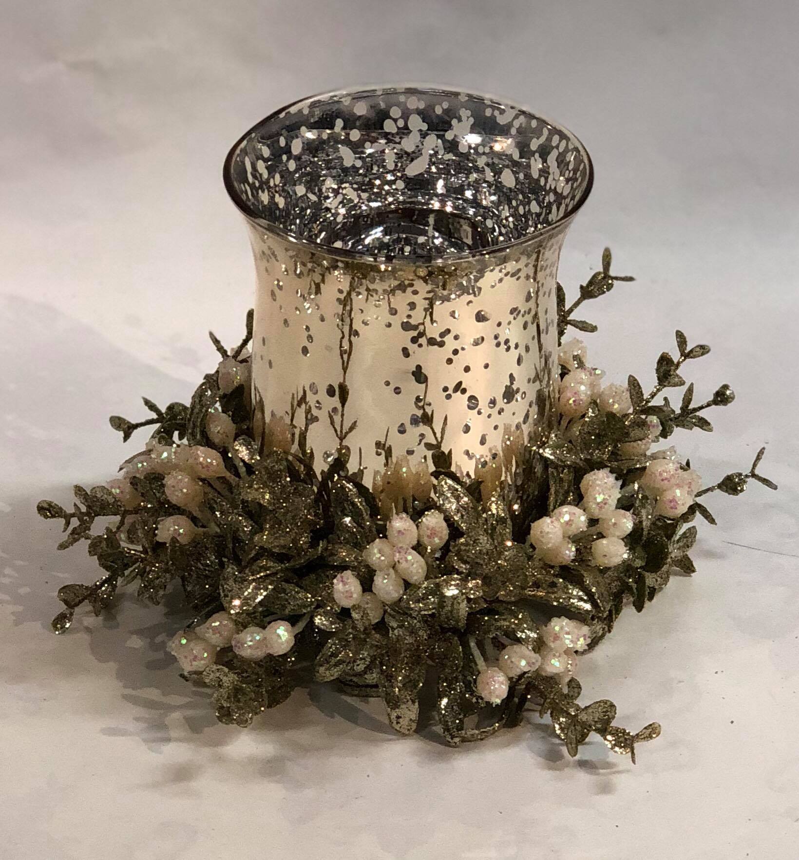 Champagne White- Small Candle Holder