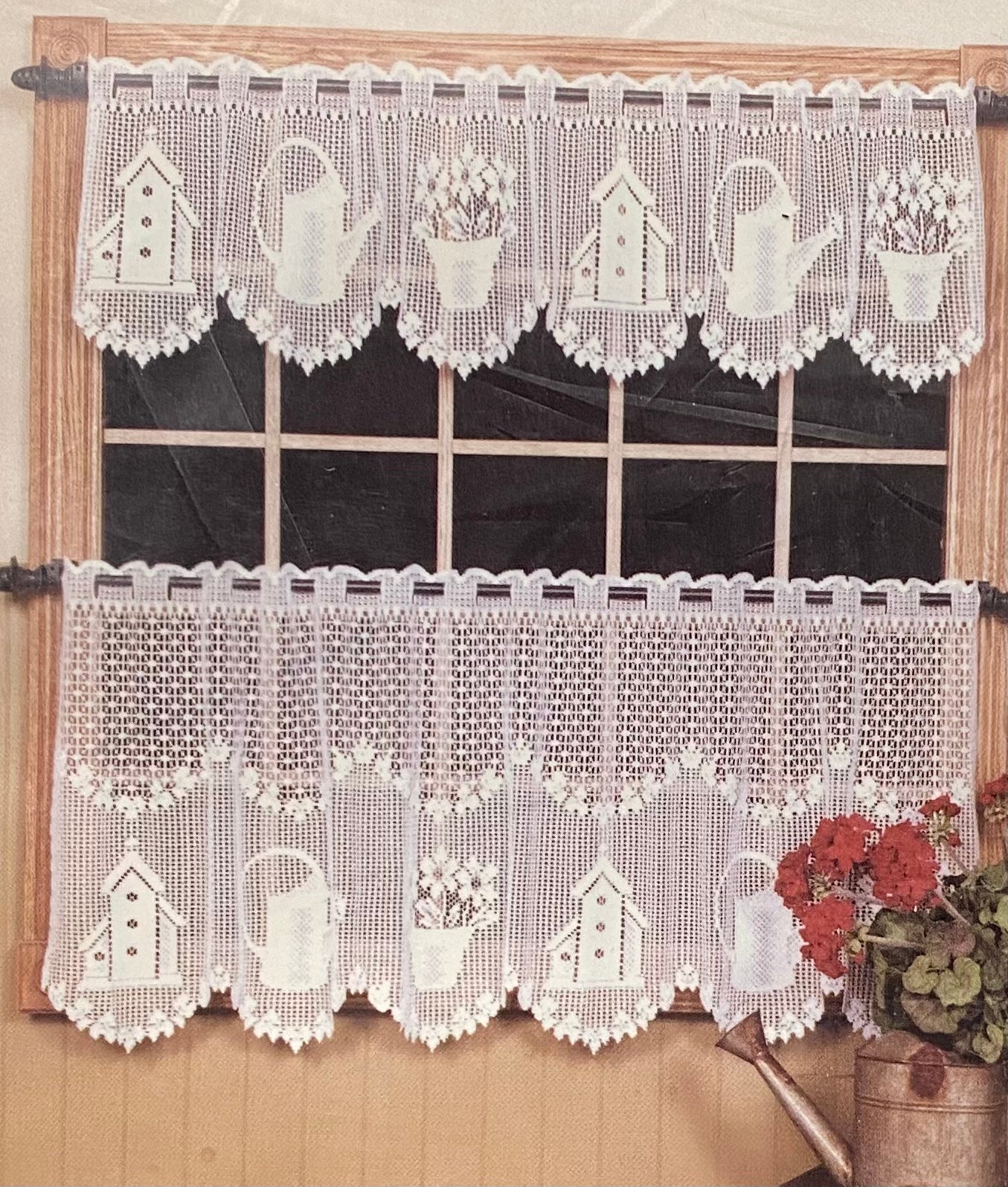 Country Garden - 30" Swag Pair -Ecru