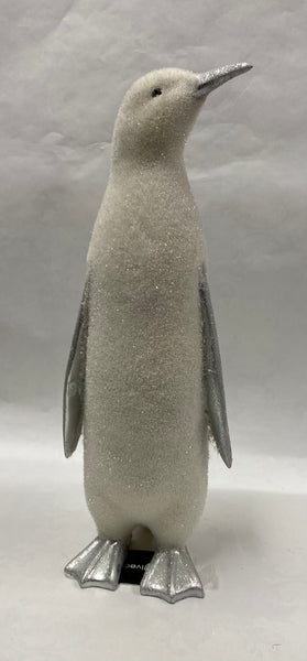 Silver/ White Iridescent Penguin Figurine