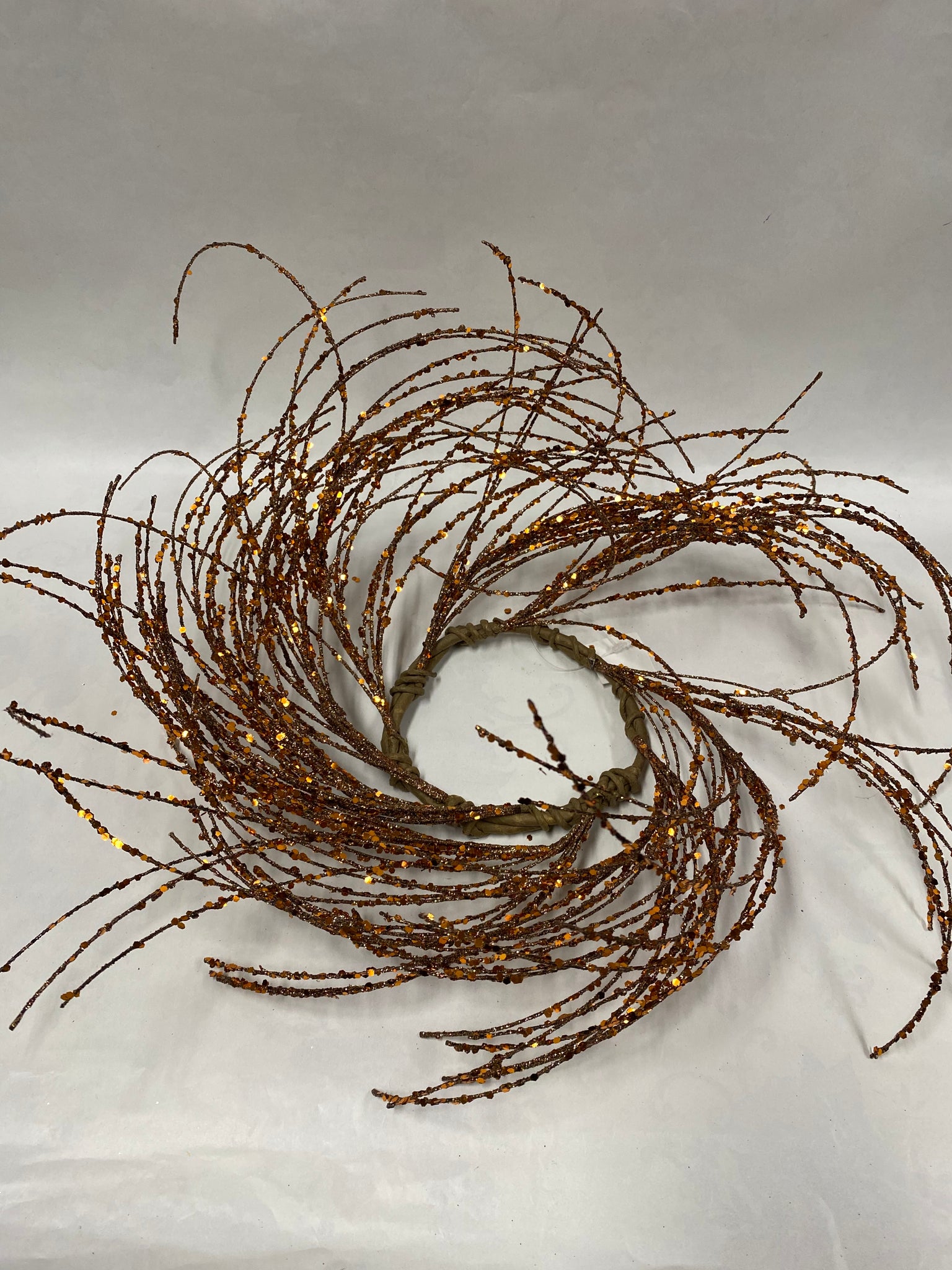 Copper Glitter Wreath/ Candle Ring