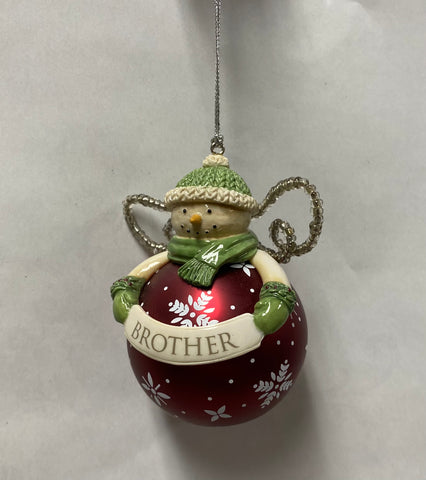 Snowman Tree Ornament "Brother"