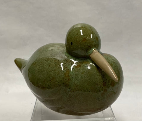 Green Ceramic Bird (Beak Down)