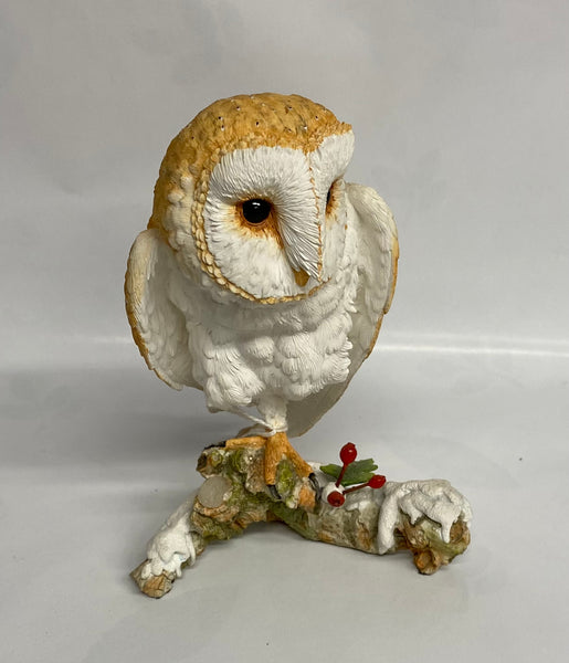 Owl On Snowy Branch