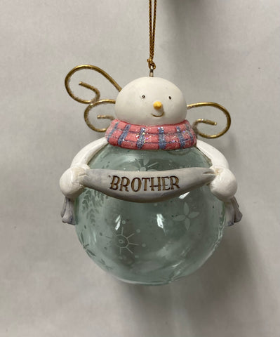 Snowman Tree Ornament "Brother"