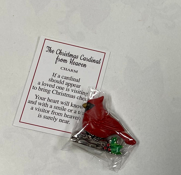 The Christmas Cardinal From Heaven Charm-Pocket Token