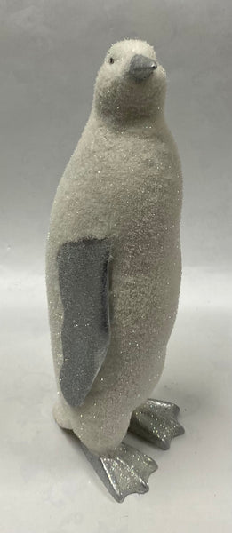 Silver/ White Iridescent Penguin Figurine