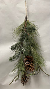Artificial Greenery Swag With Pinecones