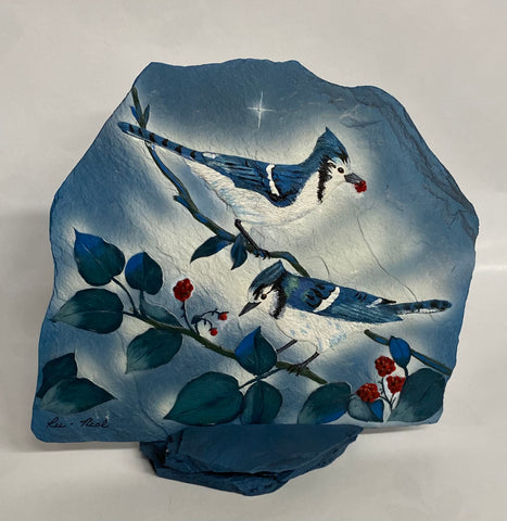 Blue Jay Pair -Slate