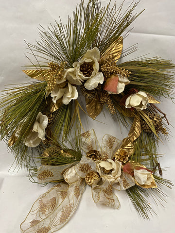 Cream And Gold Wreath