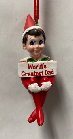 The Elf On The Shelf Ornament -World’s Greatest Dad