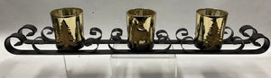 Metal Sleigh Candle Holder