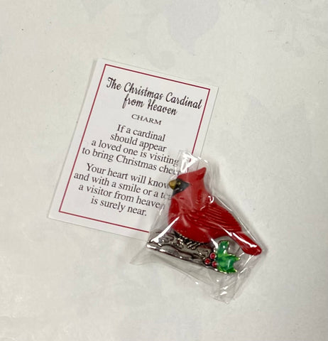 The Christmas Cardinal From Heaven Charm-Pocket Token