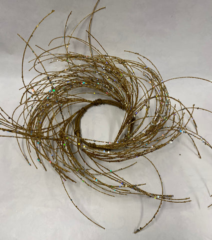 Gold Glitter Wreath/ Candle Ring