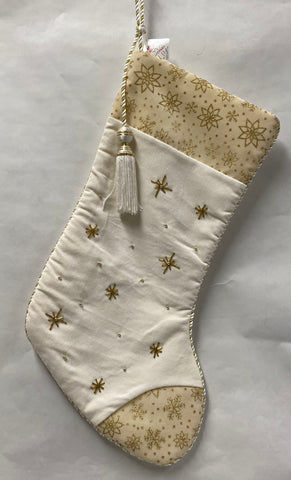 Gold / Cream Velvet Stocking