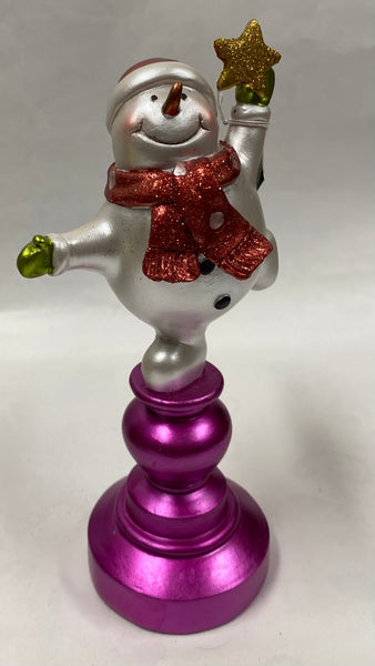 Snowman With Star Figurine