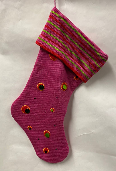 Knit Stocking -Pink