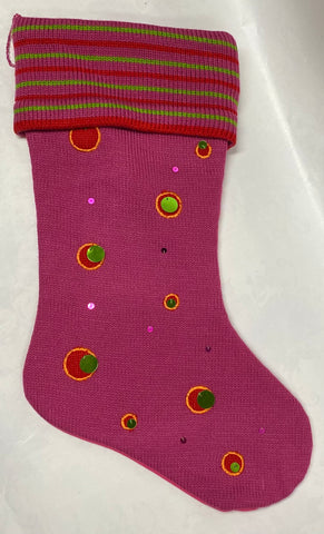 Knit Stocking -Pink