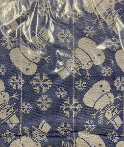 Xmas Blue Snowman Table Cloth