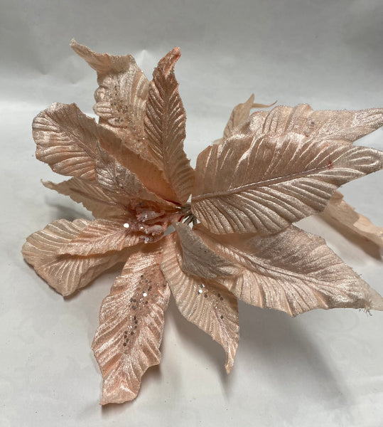 Christmas Pick- Icy Pink Poinsettia