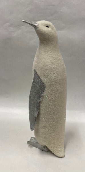 Silver/ White Iridescent Penguin Figurine