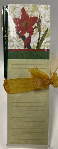 Holiday Amaryllis Magnetic Notepad