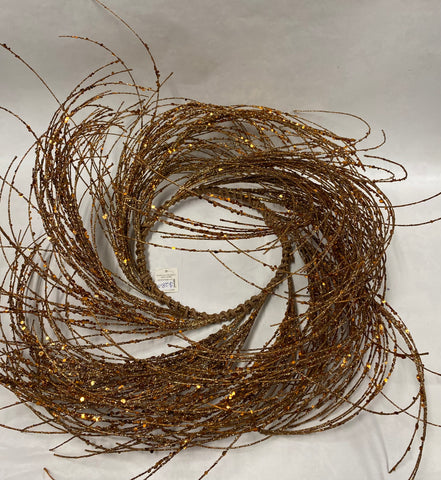 Copper Glitter Wreath/ Candle Ring